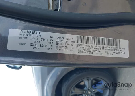 2018 Dodge Journey Crossroad Awd из США, поврежденный, VIN 3C4PDDGG8JT450609